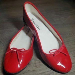 Patent Red Repetto Ballet Flats